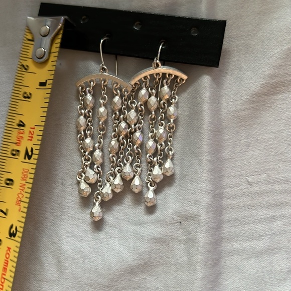 Silver colored hanging earrings - Picture 5 of 5